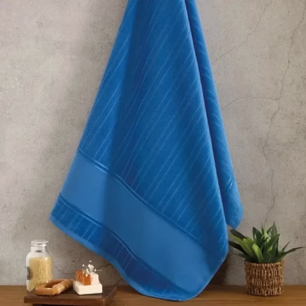 Toalha de Banho Dohler Artesanalle 70 cm X 1,40 m azul escuro