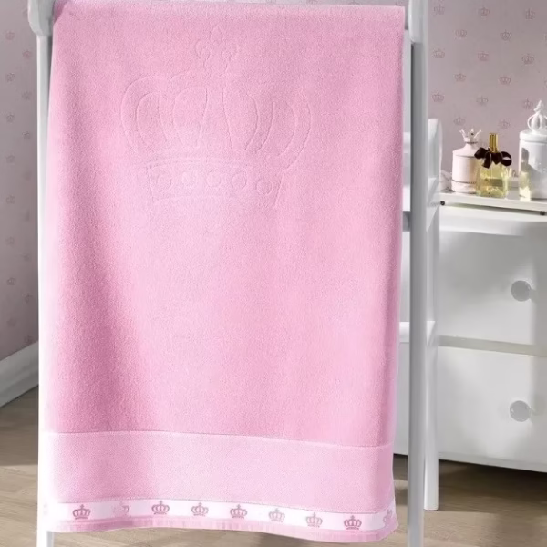Toalha de Banho Dohler Baby Classic Rosa
