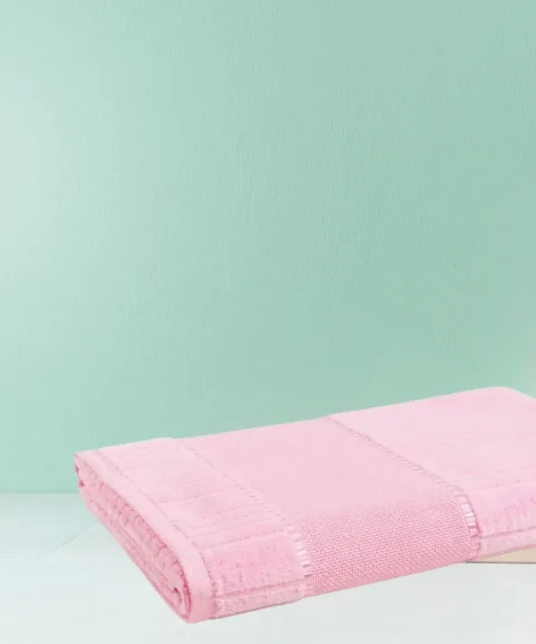 Toalha de Lavabo Karsten Stella 30x45 cm para Bordar Rosa Begônia