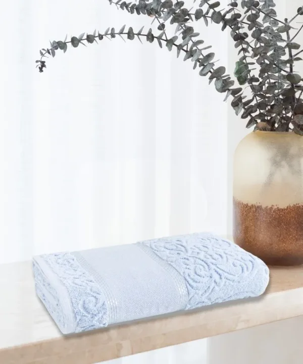 Toalha de Banho Karsten Melina II 74x140 cm para Bordar Baby Blue