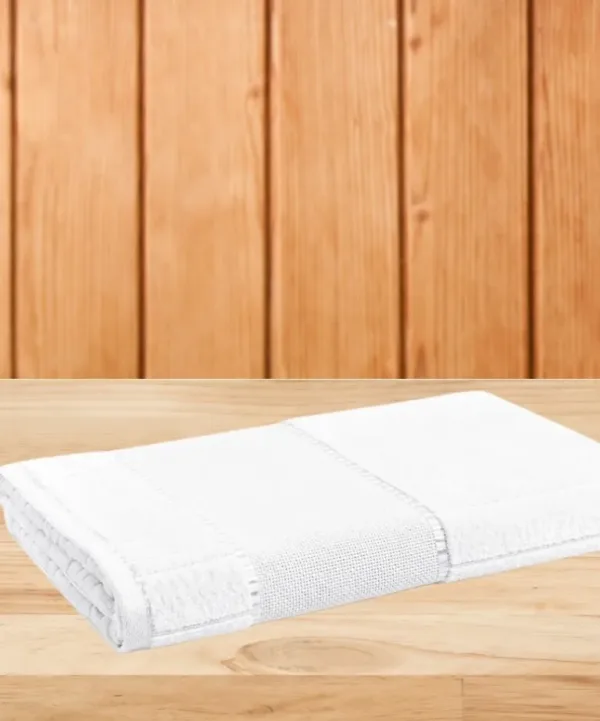 Toalha de Banho Karsten Stella 67x 140 cm para Bordar branco