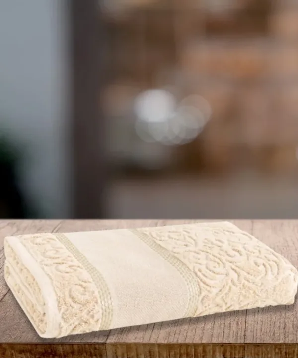 Toalha de Lavabo Karsten Melina II 33×50 cm para Bordar Cáqui