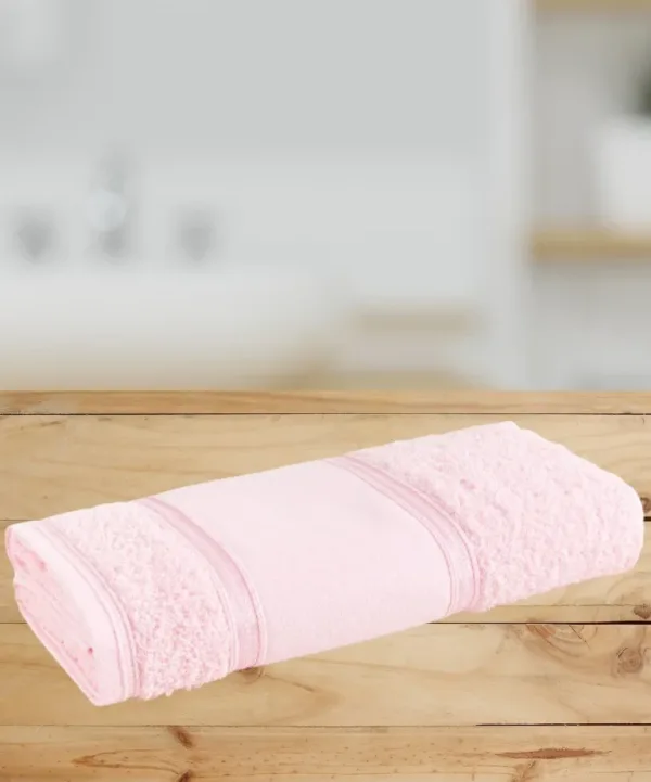 Toalha de Rosto Karsten Bruna II 49×80 cm para Pintar Rosa Quartzo