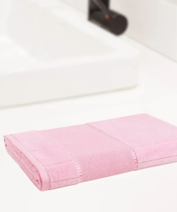 Toalha de Rosto Karsten Stella 49x80 cm para Bordar Rosa Begônia