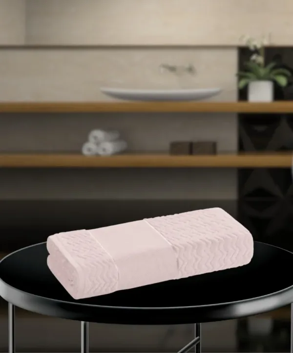 Toalha de Rosto Karsten Verona 49×80 cm para Bordar Rosa Quartzo
