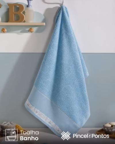 Toalha de Banho Dohler Baby Kids 70X115 cm para Bordar