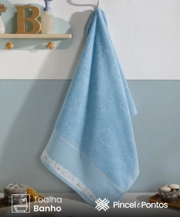 Toalha de Banho Dohler Baby Kids 70X115 cm para Bordar