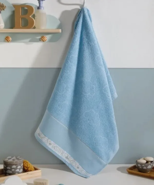 Toalha de Banho Dohler Baby Kids 70X115 cm para Bordar azul