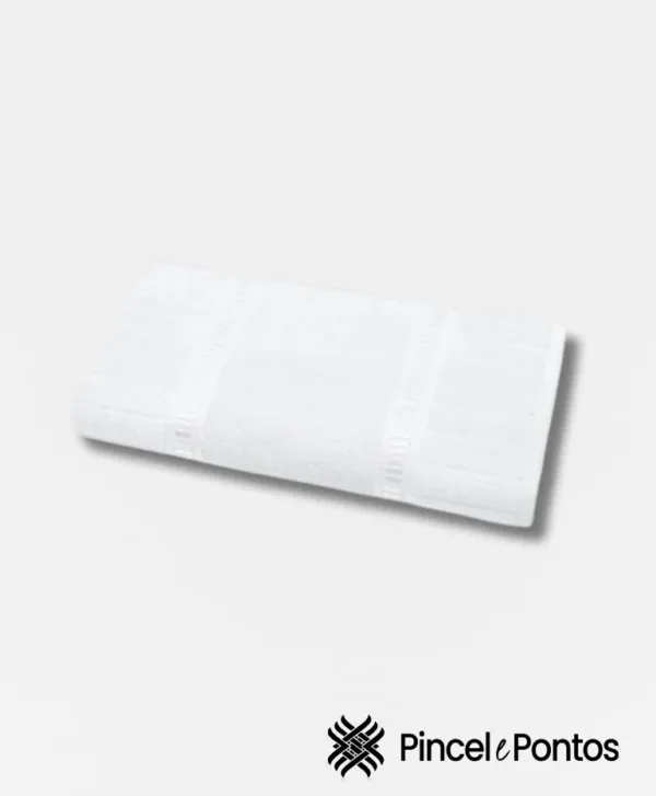 Toalha de Banho Bouton Caprice Luxo 70×140 cm para Bordar Branco