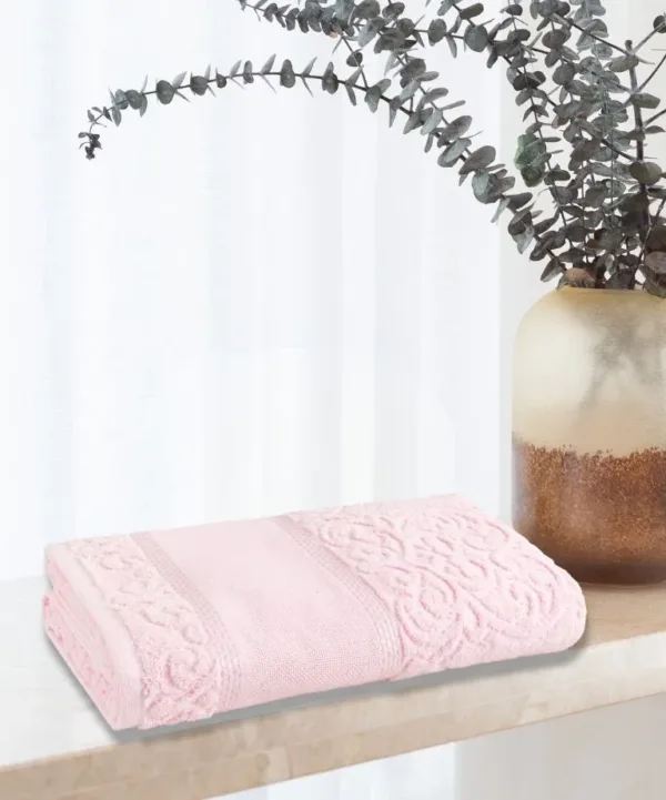 Toalha de Banho Karsten Melina II 74x140 cm para Bordar Rosa