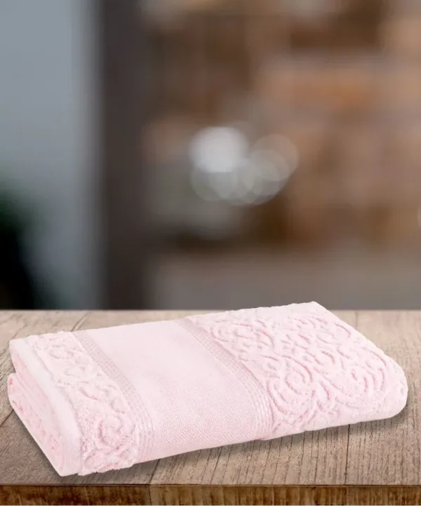 Toalha de Lavabo Karsten Melina II 33×50 cm para Bordar rosa