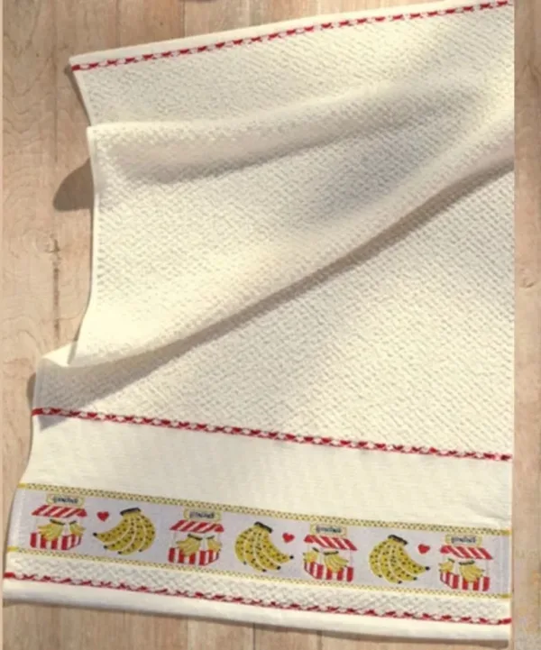 Pano de Copa Jacquard Dohler Picnic 45X70cm para Bordar banano