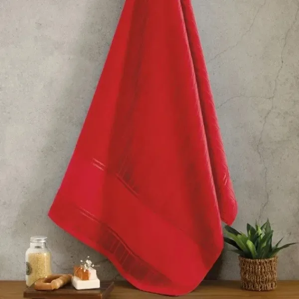 Toalha de Rosto Dohler Artesanalle 50X80 cm para Pintar e Bordar Vermelho