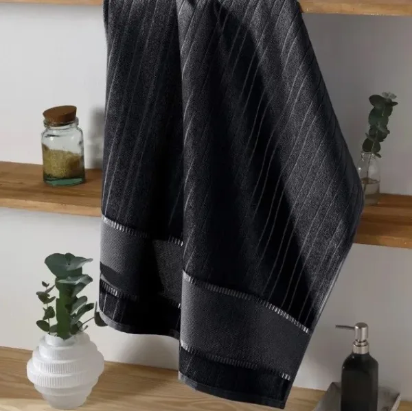Toalha de Rosto Dohler Bella 50X80 cm para bordar Preto