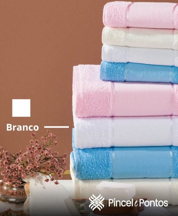 Toalha Banho Valletex Arte 68X1,40 m para Pintar e Bordar Branco