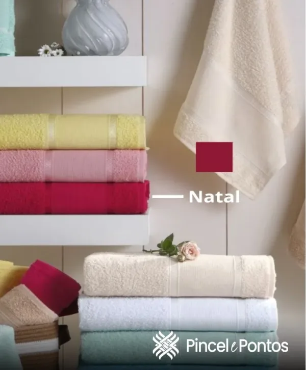Toalha de Rosto Valletex Requinte 48X80 cm para Bordar Natal