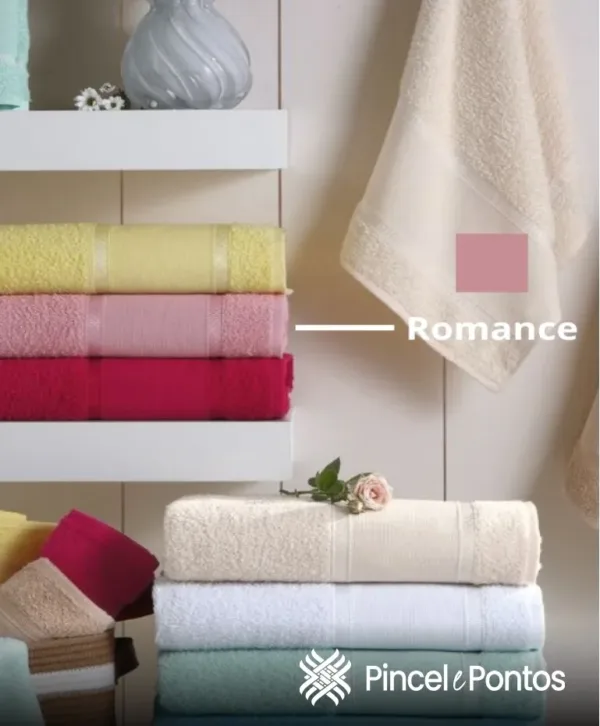 Toalha de Rosto Valletex Requinte 48X80 cm para Bordar Romance