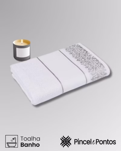 Toalha de Banho Cavhome Sephora 70X140 cm para Pintar