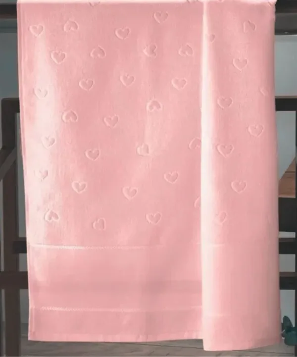 Toalha de Banho Dohler Verona Art 70X140 cm para Pintar e Bordar Rosé