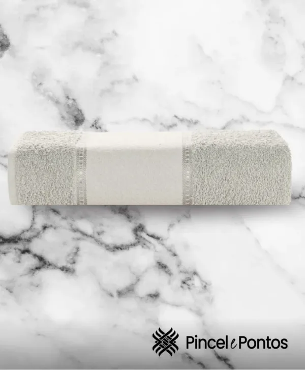 Toalha de Rosto Garmisch Ponto Russo 50X70 cm para Bordar e Pintar Argila