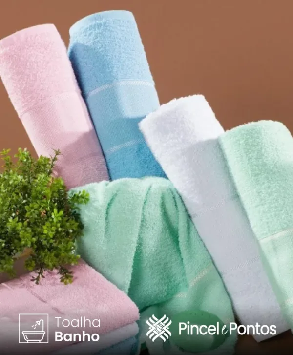 Toalha Banho Valletex 62X1,30 m para Bordar Ponto Cruz