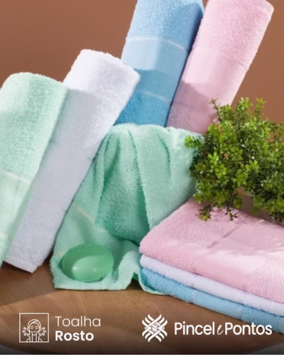 Toalha Rosto Valletex 44X70 cm para Bordar Ponto Cruz