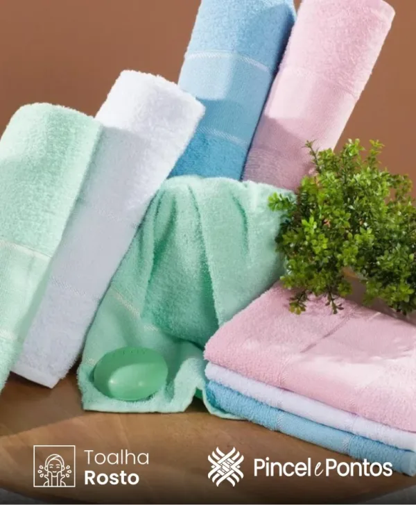 Toalha Rosto Valletex 44X70 cm para Bordar Ponto Cruz