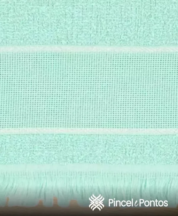 Toalha Rosto Valletex 44X70 cm para Bordar Ponto Cruz verde
