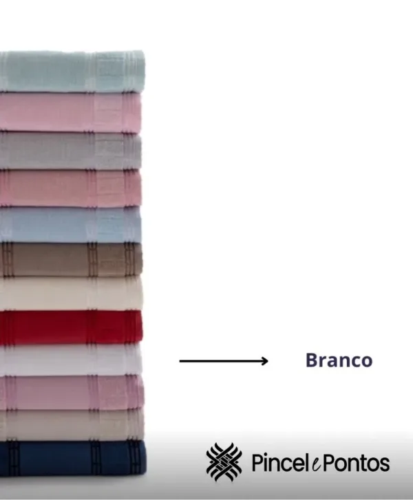 Toalha de Banho Valletex Bellarte 68X1,40 m para Pintar e Bordar branco