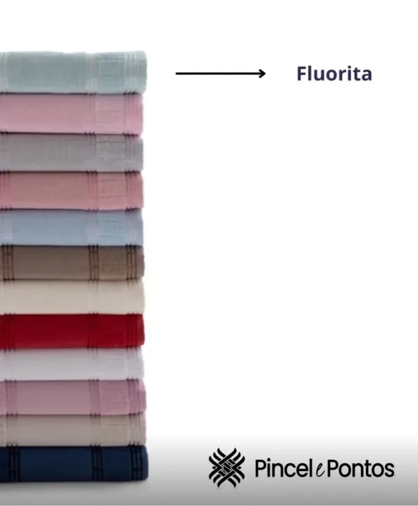 Toalha de Banho Valletex Bellarte 68X1,40 m para Pintar e Bordar fluorita
