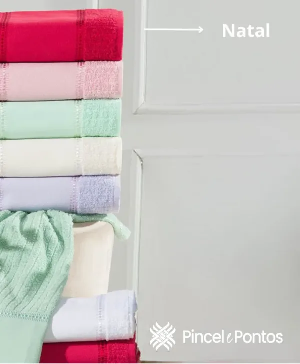 Toalha de Lavabo Valletex Arte Canelada 30X50 cm para Pintar e Bordar Natal
