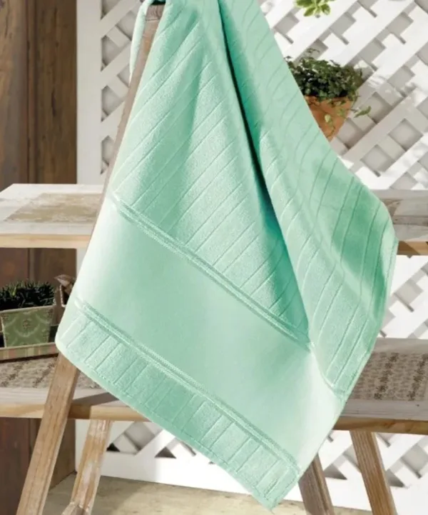 Toalha de Rosto Döhler Artesanalle 50X80 cm para Pintar e Bordar turquesa