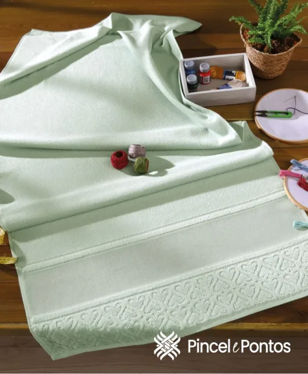 Toalha de Banhão Döhler Softbella 90X150 cm para Bordar verde