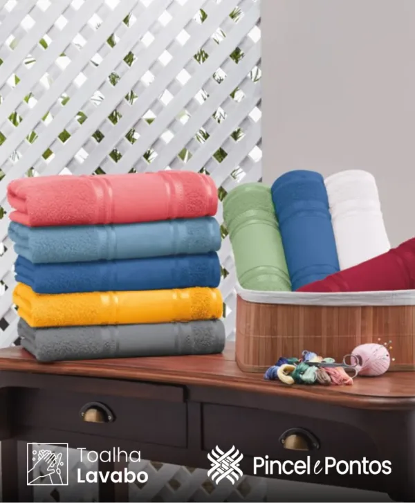 Imagen para producto Toalha de Lavabo Teka Criativa Cristine 30X50 cm para Bordar Ponto Cruz
