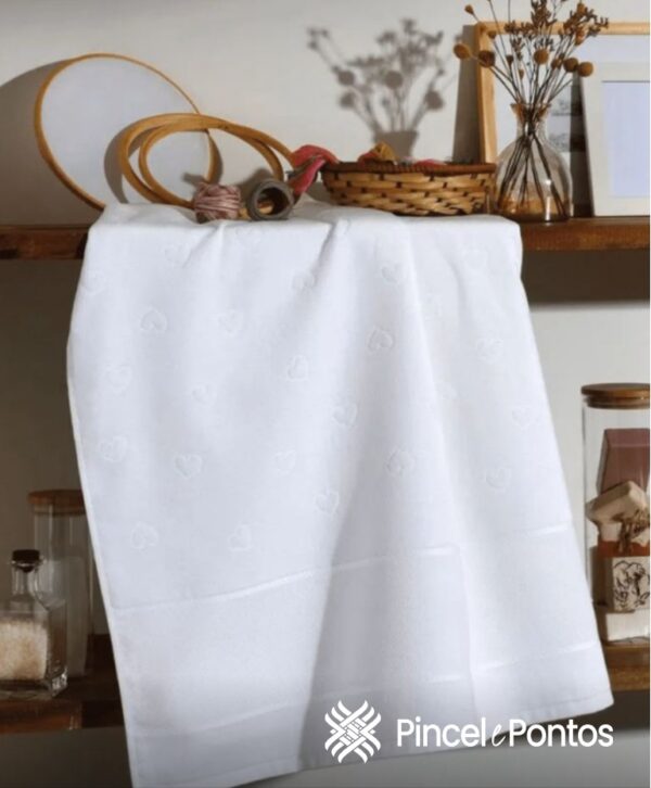 Imagen para Toalha de Lavabo Döhler Verona 30X45 cm para Bordar Ponto Cruz branco galeria
