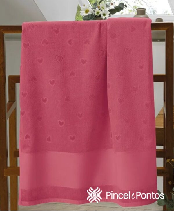 Imagen para Toalha de Lavabo Döhler Verona 30X45 cm para Bordar Ponto Cruz cereja
