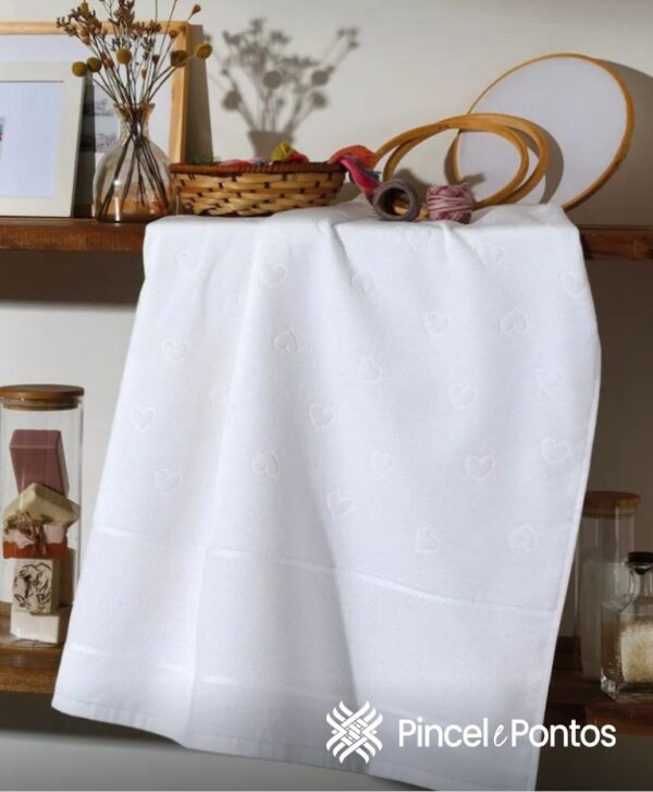 Imagen para Toalha de Rosto Döhler Verona 50X80 cm para Bordar Ponto Cruz branco