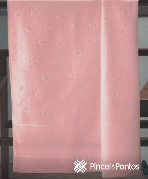 Imagen para Toalha de Rosto Döhler Verona 50X80 cm para Bordar Ponto Cruz rose
